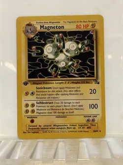 1st first Edition Holo Magneton #11/62 1999 Fossil Set Pokemon Card WOTC Vintage - Image 4