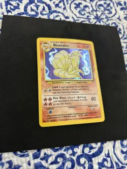 Pokemon TCG Ninetales Base Set Holo Unlimited Rare Card 12/102 MP Condition - Image 3