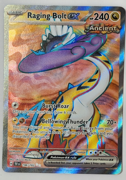 Pokemon TCG Card Raging Bolt ex 196/162 SV05: Temporal Forces Holo New NM - Image 1