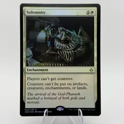 Magic MTG: Solemnity - Hour Of Devastation (HOU) #22- (Near Mint) Rare *FOIL* - Image 1