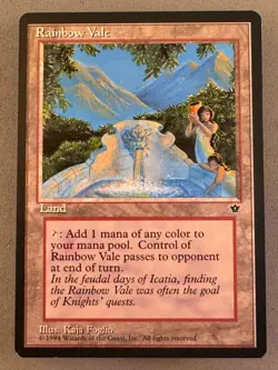 Rainbow Vale Fallen Empires-Never Played Near Mint-Vintage Magic RESERVE LIST - Image 1
