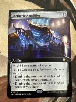 Aetheric Amplifier DRC 034 Rare Ext. Art Aetherdrift Artifact Commander NM MTG - Image 1
