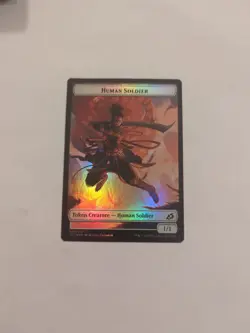 Cat (001) Human Soldier (003) *FOIL* Token Ikoria: Lair of Behemoths NM MTG - Image 2