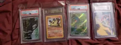 4 Pokemon Graded Cards. Lot - Image 1