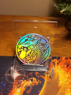 Mega Charizard X EX Ultra Premium Collection UPC Silver Metal Coin Pokemon TCG - Image 1