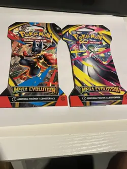 2 X Pokemon Mega Evolution Sleeved Booster Pack - Random Art US SELLER - Image 1