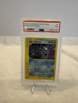 PSA 7 NEAR MINT Pokemon Cloyster Holo Rare 2002 Expedition #8/165 - Image 1