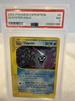 PSA 7 NEAR MINT Pokemon Cloyster Holo Rare 2002 Expedition #8/165 - Image 5