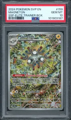 Pokemon PSA 10 Gem Mint Surging Sparks ETB Promo Magneton SVP159 - Image 1