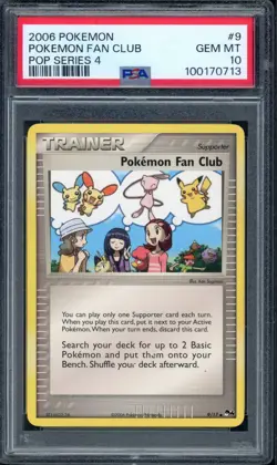 Pokemon PSA 10 Gem Mint POP Series 4 Pokemon Fan Club 9/17 - Image 1
