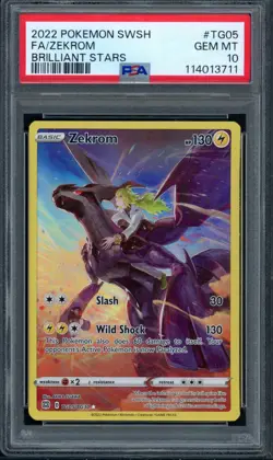 Pokemon PSA 10 Brilliant Stars: Trainer Gallery Character Rare Zekrom TG05/TG30 - Image 1