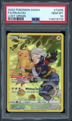 Pokemon PSA 10 Lost Origin: Trainer Gallery Character Rare Pikachu TG05/TG30 - Image 1