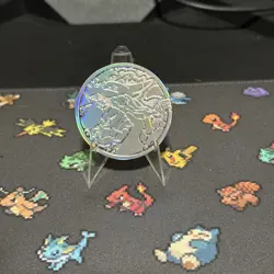 Mega Charizard X EX UPC Ultra Premium Collection Silver Metal Coin 2025 Pokemon - Image 1