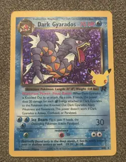 Pokemon Dark Gyarados Holo Celebrations: Classic Collection 8/82 NM - Image 1