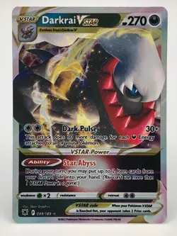 2022 Pokemon Darkrai VSTAR 099/189 Swsh10: Astral Radiance Holo - Image 1