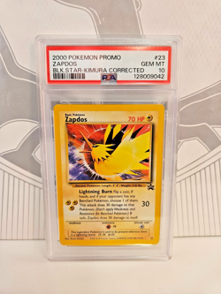 PSA 10 Zapdos 23 Black Star Promo 2000 Pokemon Promo WOTC Kimura Corrected - Image 1