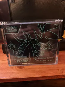 PC Phantasmal Flames Pokemon Center Elite Trainer Box ETB Sealed w/Acrylic case - Image 1