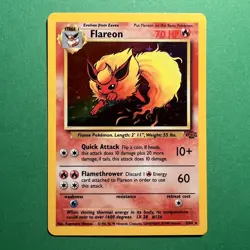 Pokemon TCG Flareon 3/64 Rare Holo Unlimited Jungle Set LP - Image 1