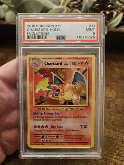 2016 POKEMON XY EVOLUTIONS #11 CHARIZARD-HOLO PSA 9 - Image 1