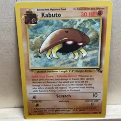 Kabuto Unlimited 50/62 Pokemon TCG 1999 Fossil WOTC Common LP/MP - Image 1