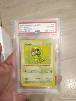 Pokemon Base Set Shadowless 1st Edition PSA 10 Caterpie - Image 1