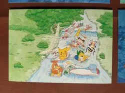 Pokemon Japanese Postcard lot of 4 vintage Keiko Fukuyama Pikachu special set - Image 3