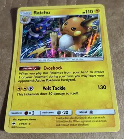 Pokemon Raichu Holo SM Burning Shadows 41/147 Sun & Moon - Image 2