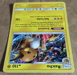 Pokemon Raichu Holo SM Burning Shadows 41/147 Sun & Moon - Image 3
