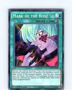 Yu-Gi-Oh TCG Mark Of The Rose FUEN-EN054 1st Edition Super Rare Card NM - Image 1