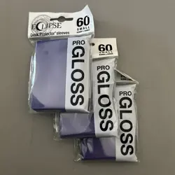 Qty 3 60 Gloss Eclipse Purple Ultra Pro Deck Protector Small Sleeve Yugioh AI - Image 1