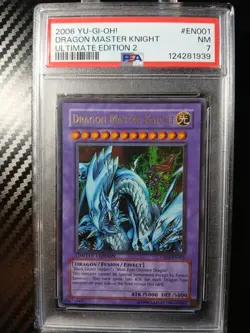 YuGiOh PSA 7 Dragon Master Knight UE02-EN001 Ultra Rare Ultimate Edition Promo - Image 2