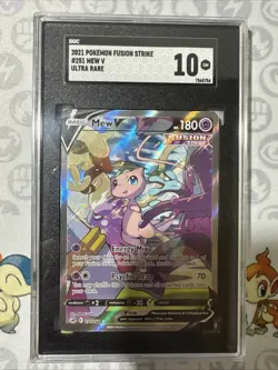Pokemon 2021 Fusion Strike Mew v Alt Full Art Ultra Rare Card 251/264 SGC 10 - Image 1