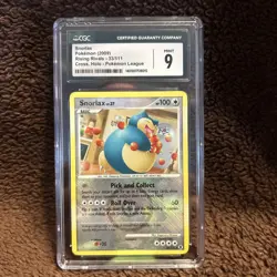CGC 9 MINT - Snorlax 33/111 (2009 Pokemon League) Crosshatch Holo Promo Card - Image 1