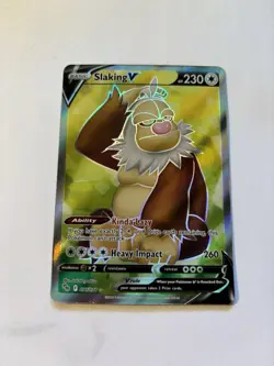 Pokemon Go Slaking v Full Art Ultra Rare Holo Card 077/078 - Image 1