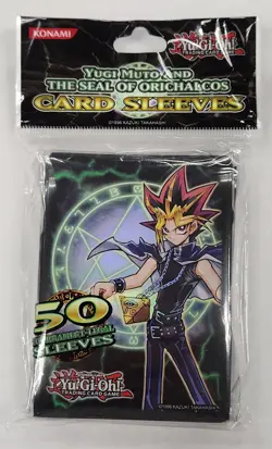 OFFICIAL KONAMI YUGIOH SEAL OF ORICHALCOS DECK PROTECTORS/CARD SLEEVES 50ct - Image 1