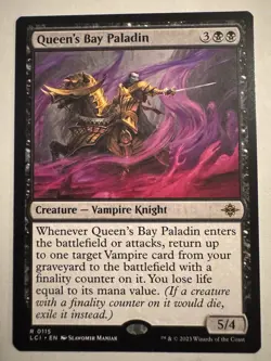 x1 Queen's Bay Paladin LCI MTG 115 RARE M/NM 1x - Image 1