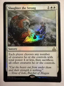 MTG Slaughter the Strong - Foil, Rivals of Ixalan, Lightly Played, English - Image 1