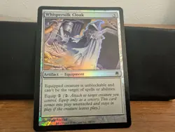 Whispersilk Cloak FOIL - Darksteel MTG Magic the Gathering - Light Play - Image 1