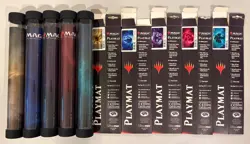 Complete Set of 5 Ultra Pro Magic MTG Theros Beyond Death Celestial Nyx Playmats - Image 1