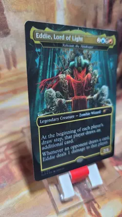 MTG Eddie Lord of Light #2184🌈Foil SLD Iron Maiden Eddie Unchained W/case - Image 3