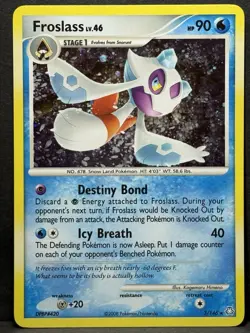 Pokemon TCG Froslass Holo Rare Card 3/146 Legends Awakened LP - Image 1