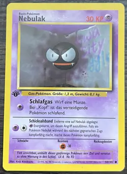 1st Edition GERMAN Gastly 50/102 Pokemon TCG WOTC Base Set MINT - Image 1