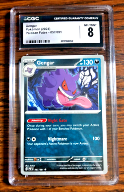 Gengar Regular Uncommon #057 - CGC NM/MINT 8 - 2024 Paldean Fates - Pokemon TCG - Image 1