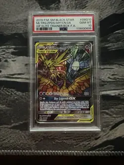 2019 POKEMON SM BLACK STAR PROMO FULL ART/MOLTRES & ZAPDOS & ARTICUNO GX PSA 10 - Image 1