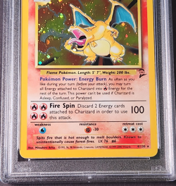 Pokemon TCG Charizard #4/130 Base Set 2, Holographic, Graded PSA 5, EX - Image 5
