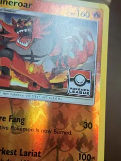 Pokemon HP Incineroar Sun & Moon 26/149 Reverse Holo Rare Pokemon League - Image 5