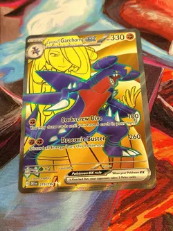 Pokemon TCG Cynthia's Garchomp EX 215/182 Full Art Destined Rivals - Image 1