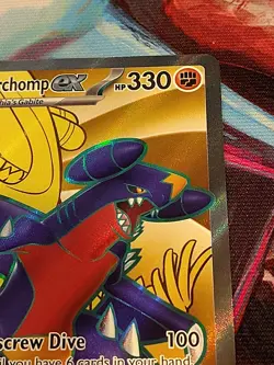Pokemon TCG Cynthia's Garchomp EX 215/182 Full Art Destined Rivals - Image 3