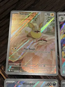 4x POKEMON PHANTASMAL FLAMES DEWGONG LUDICOLO WOOPER YAMPER ART ILLUSTRATION - Image 2