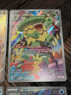 4x POKEMON PHANTASMAL FLAMES DEWGONG LUDICOLO WOOPER YAMPER ART ILLUSTRATION - Image 3